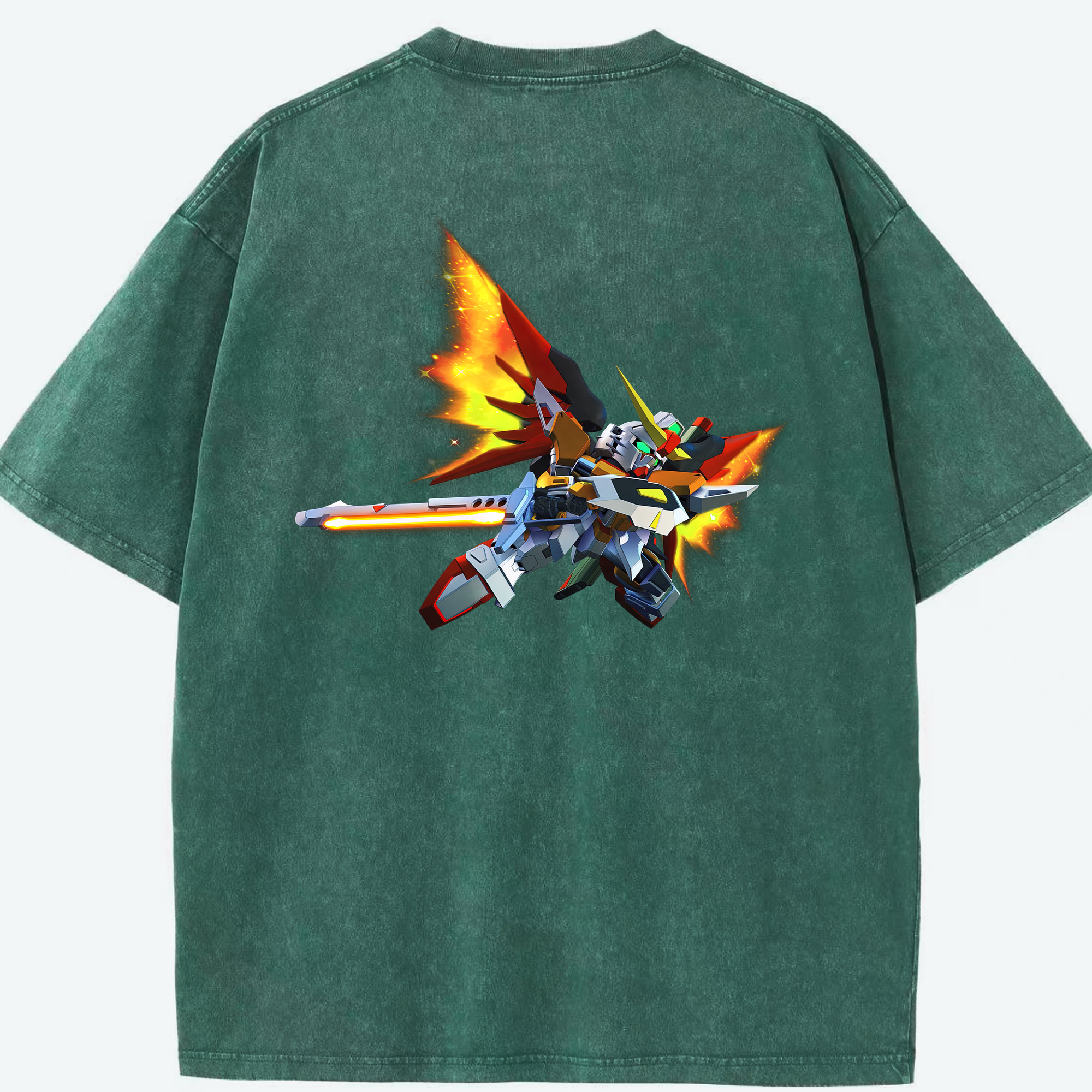 （画像用） 機動戦士ガンダム Mobile Suit Gundam 綿100% ヴィンテージ風 半袖Tシャツ（背面プリント）